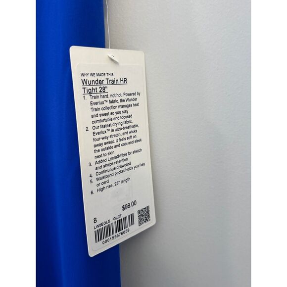 Lululemon Wunder Train High Rise 28” Galactic Cobalt Size 6 NWT Authentic - Picture 4 of 4